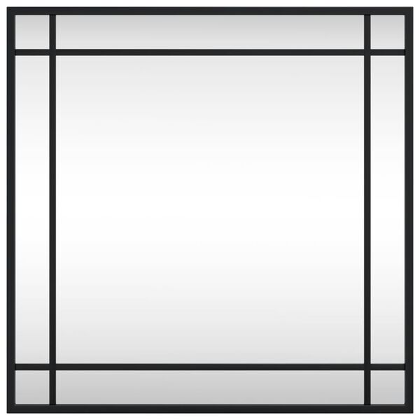 vidaXL Wandspiegel vierkant 50x50 cm ijzer zwart