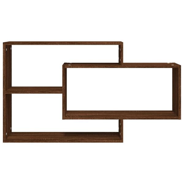 vidaXL Wandschap 104x20x58,5 cm bewerkt hout bruin eikenkleur