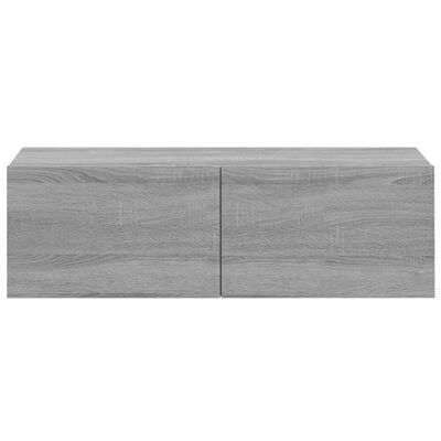 vidaXL Tv-wandmeubels 2 st 100x30x30 cm hout grijs sonoma eikenkleurig