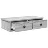 vidaXL Wandschap met lades 60x28x15 cm bewerkt hout grijs sonoma eiken