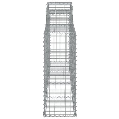 vidaXL Schanskorven 9 st gewelfd 300x30x80/100 cm gegalvaniseerd ijzer