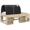 vidaXL Bedframe met tunnel 3 st Sonoma Eiken en Zwart Bewerkt hout