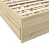 vidaXL Bedframe met lades bewerkt hout sonoma eikenkleurig 100x200 cm