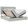 vidaXL LED Opslagbed met Matras Lichtgrijs 180 x 200 cm Fluweel