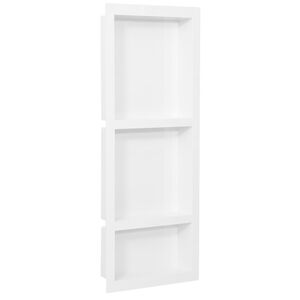 vidaXL Douchenis met 3 vakken 41x99x9 cm hoogglans wit