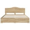 vidaXL Bedframe met hoofdeinde Sonoma Eiken 200 x 200 cm Bewerkt hout
