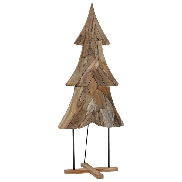 vidaXL Kerstboom met standaard Bruin 180 cm Massief teakhout