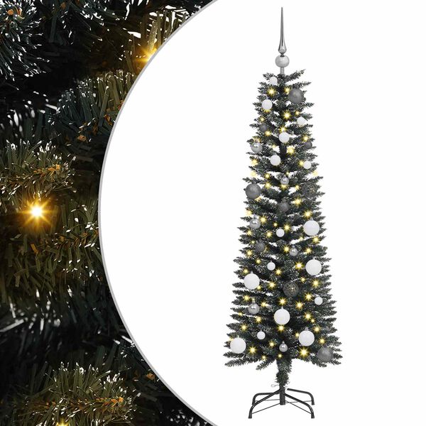 vidaXL Kunstkerstboom met 150 LED Groen 150 cm PVC en Plastic en Staal