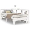 vidaXL Bed met boekenkast zonder matras grenenhout wit 90x190 cm