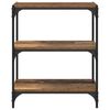 vidaXL Boekenkast Oud hout 60 x 33 x 70,5 cm Gemonteerd hout en ijzer