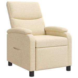 vidaXL Relaxfauteuil Cr&egrave;mekleurig Stof