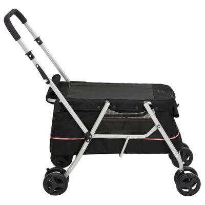 VidaXL Inklapbare Hondenwagen 100x49x96cm Grijs - Comfortabele Hondenbuggy Met Wielen
