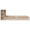 vidaXL Bed met boekenkast zonder matras massief hout 140x200 cm