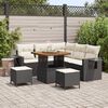 vidaXL Tuin Sofa Set met kussen 8 pcs Zwart poly rattan