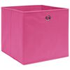 vidaXL Opbergboxen 4 st 28x28x28 cm nonwoven stof roze