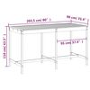 vidaXL Tuintafel 203,5x90x110 cm massief grenenhout honingbruin