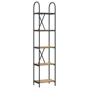 vidaXL Boekenkast 5-laags 40 x 30 x 183 cm Bewerkt hout Artisan Eiken