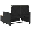 vidaXL Tuinbank 2-zits met kussens poly rattan en acaciahout zwart