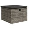 vidaXL 9-delige Loungeset met kussens poly rattan grijs