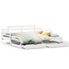 vidaXL Slaapbank met onderschuifbed/lades zonder matras 90x200 cm wit
