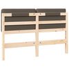 vidaXL Gestoffeerd hoofdbord Bruin en Taupe 140 cm Massief grenenhout