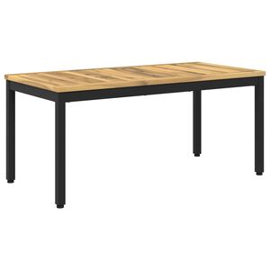 vidaXL Salontafel Wit en zwart 50 x 100,5 x 45 cm Massief Acaciahout