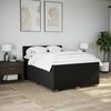 vidaXL Boxspring met matras stof zwart 160x200 cm
