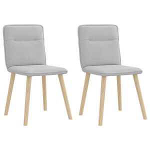 vidaXL Eetkamerstoelen 2 st stof wolk grijs