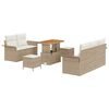vidaXL Tuinbankenset 8 st Beige poly rattan