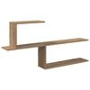 vidaXL Wandplank Artisanaal eiken 122 x 18 x 60 cm Bewerkt hout