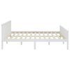 vidaXL Bedframe massief grenenhout wit 200x200 cm