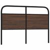 vidaXL Vervangend hoofdbord 120 cm bewerkt hout en staal bruin eikenkleurig
