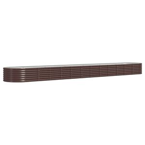 vidaXL Plantenbak 512x80x36 cm gegalvaniseerd staal bruin