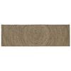 vidaXL Gebied Tapijt Naturel en Zwart 80 x 300 cm Jute