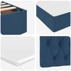 vidaXL Opslag bed met matras met matras Blauw 140 x 200 cm Polyester