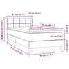 vidaXL Boxspring met matras fluweel lichtgrijs 80x210 cm