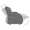 vidaXL Massagestoel 4-zits verstelbaar bekerhouders kunstleer grijs