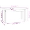 vidaXL Salontafel 80x40x35 cm massief grenenhout wit