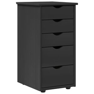 vidaXL Kast 34 x 39 x 61,5 cm Massief Vurenhout Grijs