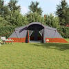 vidaXL Tenten met dak Grijs en oranje 721 x 335 x 212 cm Polyester