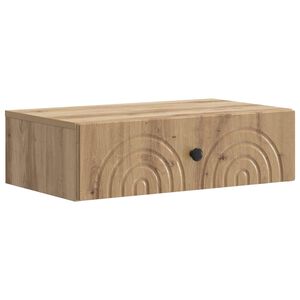 vidaXL Wandmontage Zijtafel 59 x 34,5 x 17 cm Bewerkt hout