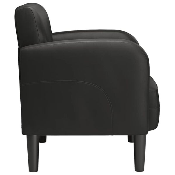 vidaXL Fauteuil met armleuningen 54 cm kunstleer zwart