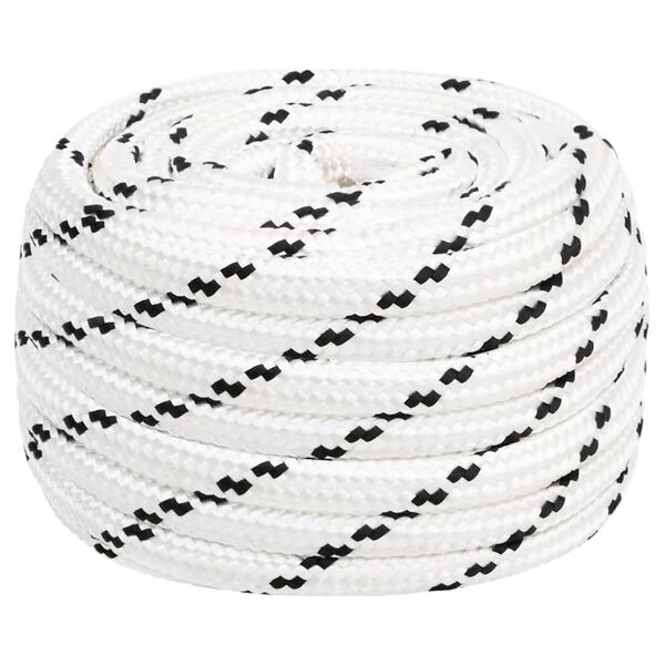 vidaXL Werktouw 18 mm 100 m polyester wit