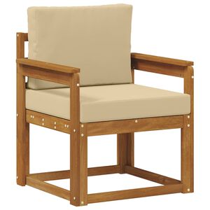vidaXL Tuinbank Massief Acaciahout en Polyester Naturel