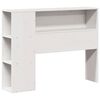 vidaXL Bed met boekenkast zonder matras massief hout wit 90x190 cm