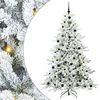 vidaXL Kunstmatige Inklapbare Kerstboom Wit 210 cm PVC en staal