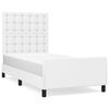 vidaXL Bedframe met hoofdbord kunstleer wit 100x200 cm
