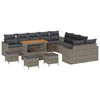 vidaXL Tuinbankenset 18 st 11-Aantal zitplaatsen Grijs poly rattan