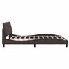 vidaXL Bedframe zonder matras "Hanko" stof donkerbruin 180x200 cm