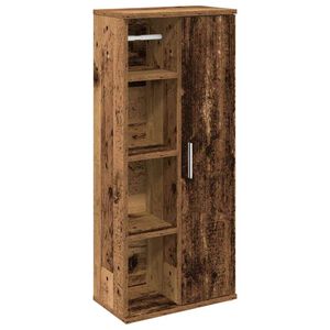 vidaXL Badkamerkast met rolhouder 39x22x90 cm oud houtkleurig